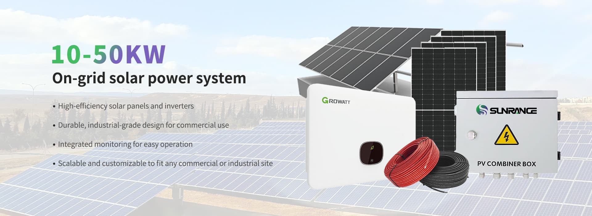 Sunrange 10-50KW On grid Solar system